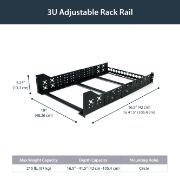 Image de StarTech.com Rails fixes universels à profondeur réglable pour rack de serveur 3U 19" (UNIRAILS3U)