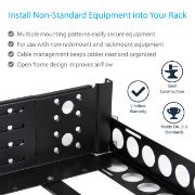Image de StarTech.com Rails fixes universels à profondeur réglable pour rack de serveur 3U 19" (UNIRAILS3U)