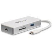Image de StarTech.com Adaptateur multiport USB-C avec lecteur de carte SD (UHS-II), Power Delivery 100 W et ports HDMI 4K, GbE et USB 3.0 (DKT3CHSD4GPD)