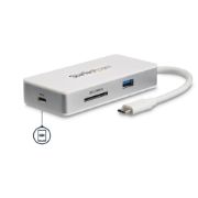Image de StarTech.com Adaptateur multiport USB-C avec lecteur de carte SD (UHS-II), Power Delivery 100 W et ports HDMI 4K, GbE et USB 3.0 (DKT3CHSD4GPD)