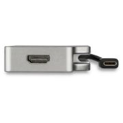 Image de StarTech.com Adaptateur Multiport USB-C avec HDMI/VGA/Mini DisplayPort ou DVI - Convertisseur USB Type C vers HDMI 2.0 ou mDP 1.2 (4K60Hz) - VGA ou DVI (1080p) - Aluminium G ... (CDPVDHDMDP2G)