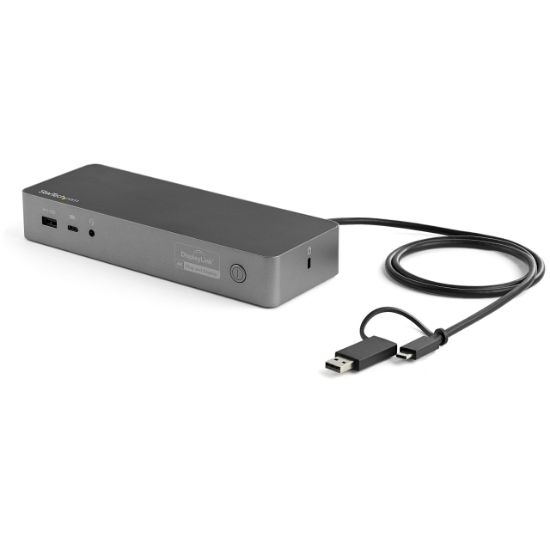Image de StarTech.com Station d'Accueil Universelle pour Ordinateur Portable, Station d'Accueil Hybride USB-C & USB-A, Dual 4K DP & HDMI, 100W PD, Mac / Windows / Chrome OS, 4x USB 5 ... (DK30C2DPEPUE)