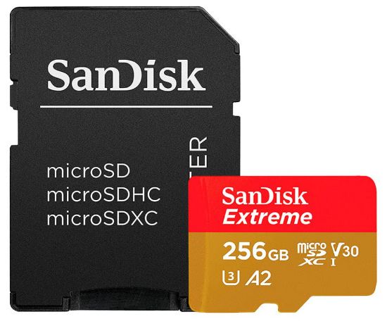 Image de SanDisk Extreme PLUS Mémoire flash - Rouge, Or (SDSQXBD-256G-GN6MA)