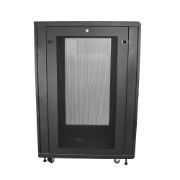 Image de StarTech.com Armoire Rack Serveur 24U à 4 Montants, Armoire Verrouillable 19" pour Ordinateur/AV/Équipement IT, Rack Réseau pour Bureau/Domicile avec Roulettes et Rails de Mont ... (RK2433BKM)