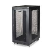 Image de StarTech.com Armoire Rack Serveur 24U à 4 Montants, Armoire Verrouillable 19" pour Ordinateur/AV/Équipement IT, Rack Réseau pour Bureau/Domicile avec Roulettes et Rails de Mont ... (RK2433BKM)