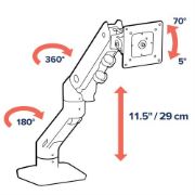 Image de Ergotron HX Series Desk Monitor Arm (white) Support d'écran - Blanc (45-606-216)