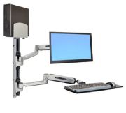 Image de Ergotron Système de fixation murale LX assis-debout Support d'écran - Argent (45-358-026)
