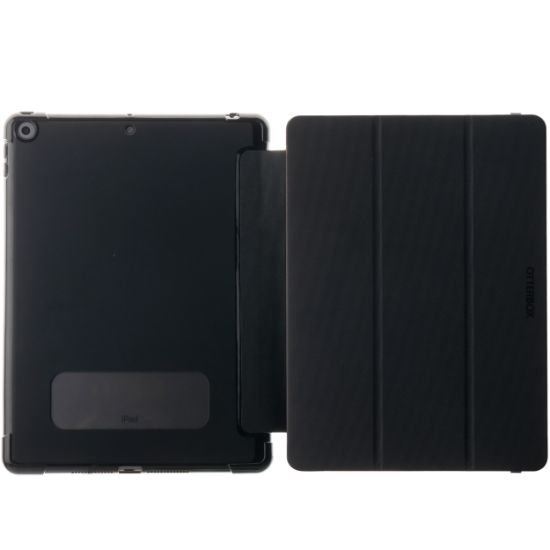 Image de OtterBox Coque React Folio pour iPad 8th/9th gen, Antichoc, anti-chute, étui folio de protection fin, testé selon les normes militaires, Noir, livré sans emballage (77-92197)