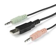 Image de StarTech.com Commutateur KVM HDMI à 2 ports avec câbles incorporés - USB 4K 60Hz (SV211HDUA4K)