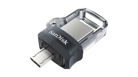 Image de SanDisk Ultra Dual m3.0 Clé USB - Noir, Argent, Transparent (SDDD3-032G-G46)