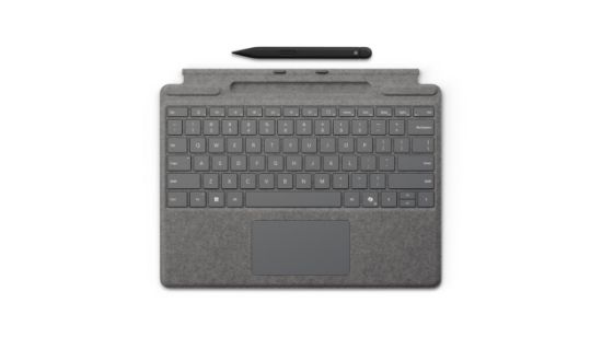 Image de Microsoft Surface Pro Keyboard with Slim Pen for Business - QWERTY - Platine (8X8-00163)