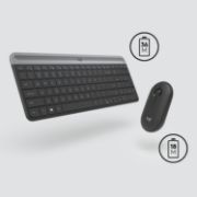Image de Logitech MK470 clavier Souris incluse RF sans fil QWERTY US International Graphite (920-009204)