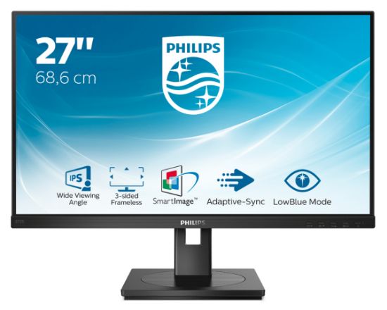Image de Philips S Line écran plat de PC 68,6 cm (27") 1920 x 1080 pixels Full HD LCD Noir (272S1AE/00)