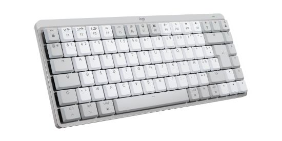 Image de Logitech MX Mini Mechanical for Mac clavier Bureau Bluetooth AZERTY Français Gris, Blanc (920-010795)
