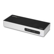 Image de StarTech.com Station d'Accueil USB 3.0 à Double Écran - Dock Universel Type-A pour PC/Ordinateur Portable avec HDMI et DVI/VGA - Hub USB 3.1 Gen 1 5Gbps à 6 Ports, Gbe, Audio - W ... (DK30ADD)