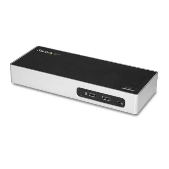 Image de StarTech.com Station d'Accueil USB 3.0 à Double Écran - Dock Universel Type-A pour PC/Ordinateur Portable avec HDMI et DVI/VGA - Hub USB 3.1 Gen 1 5Gbps à 6 Ports, Gbe, Audio - W ... (DK30ADD)