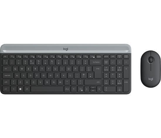 Image de Logitech MK470 clavier Souris incluse RF sans fil AZERTY Belge Graphite (920-009194)