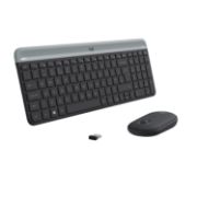 Image de Logitech MK470 clavier Souris incluse RF sans fil AZERTY Belge Graphite (920-009194)