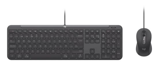 Image de Logitech Signature Slim Wired Combo MK620 for Business, International English (U.S.) - QWERTY Clavier - Graphite (920-013349)