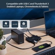Image de StarTech.com Adaptateur Multiport USB-C - Mini Dock USB Type C avec 4k HDMI ou 1080p VGA - 100W Power Delivery Passthrough, Hub 3x USB 3.0, GbE, SD & MicroSD - Station d'Acc ... (DKT30CHVSCPD)