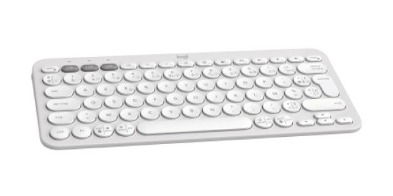 Image de Logitech Pebble Keys 2 K380s clavier Universel RF sans fil + Bluetooth AZERTY Français Blanc (920-011804)