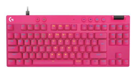 Image de Logitech G PRO X TKL RAPID - QWERTY Clavier - Rose (920-013253)