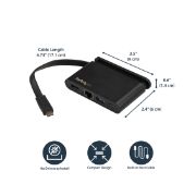 Image de StarTech.com Adaptateur Multiport USB-C - Mini Dock USB-C avec 4K HDMI - 100W PD 3.0 Pass-Through, 1x USB-A, 1x USB-C, GbE - Station d'Accueil Portable Thunderbolt 3 & Type-C ... (DKT30CHCPD)