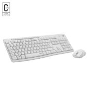 Image de Logitech MK295 Silent Wireless Combo clavier Souris incluse Bureau RF sans fil QWERTY Anglais Blanc (920-009824)