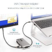 Image de StarTech.com Adaptateur Multiport USB-C - 4K60Hz HDMI/VGA - Hub USB 3 Ports - 100W Power Delivery Pass-Through, GbE, Mini Station d'Accueil/Docking Station avec Chargeur - Ad ... (DKT31CVHPD3)