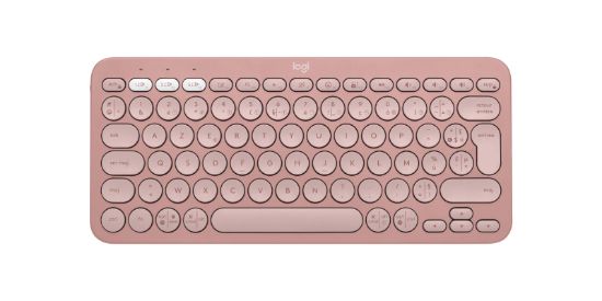 Image de Logitech Pebble Keys 2 K380s clavier Universel RF sans fil + Bluetooth AZERTY Français Rose (920-011805)