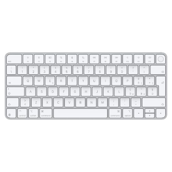 Image de Apple Magic Keyboard avec Touch ID pour les Mac avec puce - Italien - QWERTY Clavier - Argent,Blanc (MXCK3T/A)