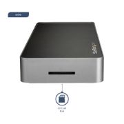 Image de StarTech.com Station d'Accueil USB C - Double Écran HDMI & DisplayPort 4K 30Hz - Dock USB Type-C pour PC Portable 60W PD, SD, Hub 4 ports USB-A 3.0, GbE, Audio - Compatible ... (DK30CHDPPDUE)