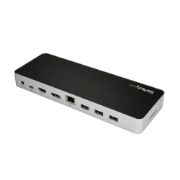 Image de StarTech.com Station d'Accueil USB C - Double Écran HDMI & DisplayPort 4K 30Hz - Dock USB Type-C pour PC Portable 60W PD, SD, Hub 4 ports USB-A 3.0, GbE, Audio - Compatible ... (DK30CHDPPDUE)