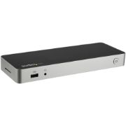 Image de StarTech.com Station d'Accueil USB C - Double Écran HDMI & DisplayPort 4K 30Hz - Dock USB Type-C pour PC Portable 60W PD, SD, Hub 4 ports USB-A 3.0, GbE, Audio - Compatible ... (DK30CHDPPDUE)