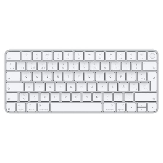 Image de Apple Magic Keyboard avec Touch ID pour les Mac avec puce - Espagnol - QWERTY Clavier - Argent,Blanc (MXCK3Y/A)