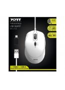 Image de Port Designs Usb Silencieuse Blanche Souris (900712)
