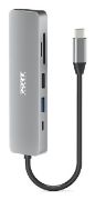 Image de Port Designs Mobile docking station 1 x 4K USB-C 5 devices, 100W, Silver Hub d'interface - Argent (900162)