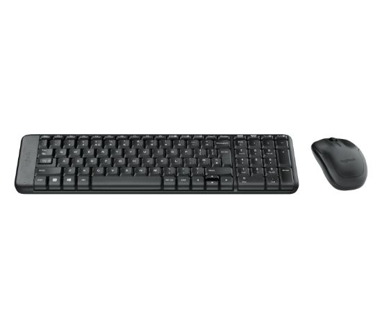 Image de Logitech Wireless Combo MK220 clavier Souris incluse RF sans fil QWERTY US International Noir (920-003161)