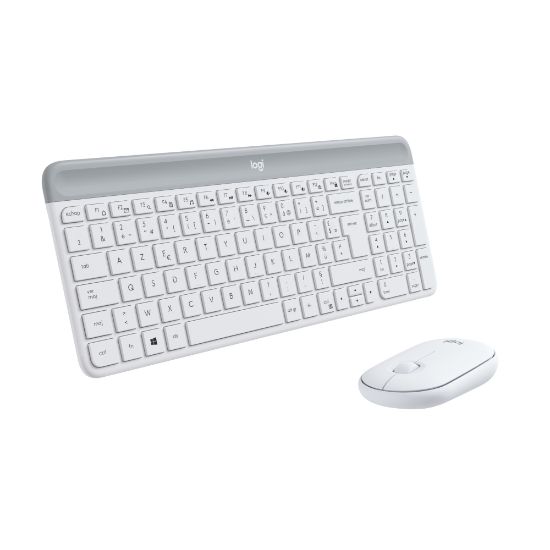 Image de Logitech MK470 clavier Souris incluse Bureau RF sans fil AZERTY Français Blanc (920-009191)