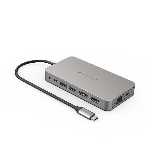 Image de Targus DUEL HDMI 10-IN1 Station d'accueil - Acier inoxydable (HDM1H-GL)