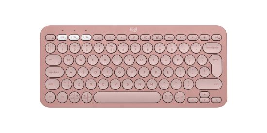 Image de Logitech Pebble Keys 2 K380s clavier Universel RF sans fil + Bluetooth QWERTY US International Rose (920-011853)