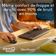 Image de Logitech MK295 Silent Wireless Combo clavier Souris incluse Bureau RF sans fil AZERTY Français Graphite (920-009795)