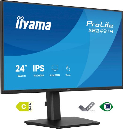 Image de iiyama ProLite écran plat de PC 60,5 cm (23.8") 1920 x 1080 pixels Full HD LCD Noir (XB2491H-B1)