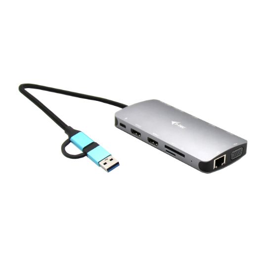 Image de i-tec USB 3.0 USB-C/Thunderbolt 3x Display Metal Nano Dock with LAN + Power Delivery 100 W (CANANOTDOCKPD)
