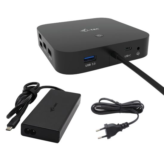 Image de i-tec USB-C HDMI Dual DP Docking Station with Power Delivery 100 W + Universal Charger 100 W (C31TRI4KDPDPRO100)