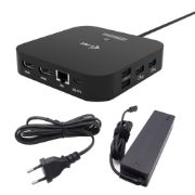 Image de i-tec USB-C Dual HDMI Docking Station with Power Delivery 100 W + Universal Charger 100W Avec fil USB 3.2 Gen 2 (3.1 Gen 2) Type-C Noir (C31DUALHDMIDPD100)