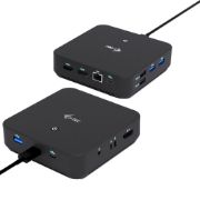 Image de i-tec USB-C DP Dual HDMI Docking Station with Power Delivery 100 W Avec fil USB 3.2 Gen 2 (3.1 Gen 2) Type-C Noir (C31TRIPLEVIDEODPPRO)