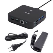 Image de i-tec USB-C DP Dual HDMI Docking Station with Power Delivery 100 W + Universal Charger 100W Avec fil USB 3.2 Gen 2 (3.1 Gen 2) Type-C Noir (C31TRIVIDPRO100W)