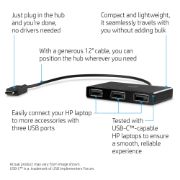 Image de HP Concentrateur USB-C vers USB-A (Z6A00AA)