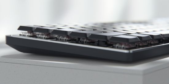 Image de Logitech MX Mini Mechanical for Mac clavier Bureau Bluetooth QWERTY US International Graphite, Gris (920-010837)
